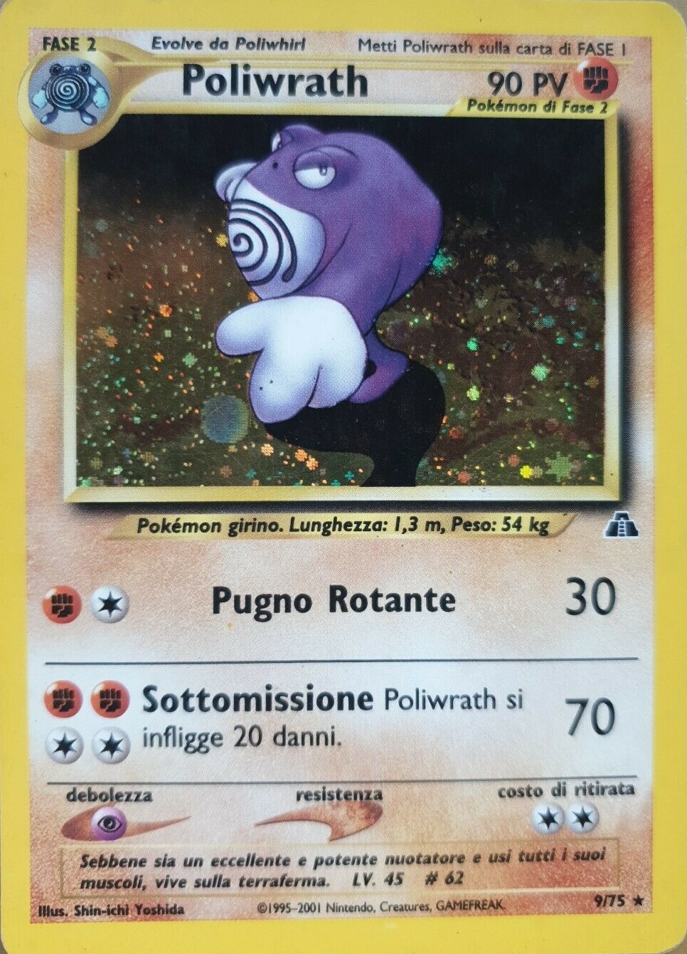 Poliwrath 009 — Neo Discovery (Italian Pokémon TCG card)