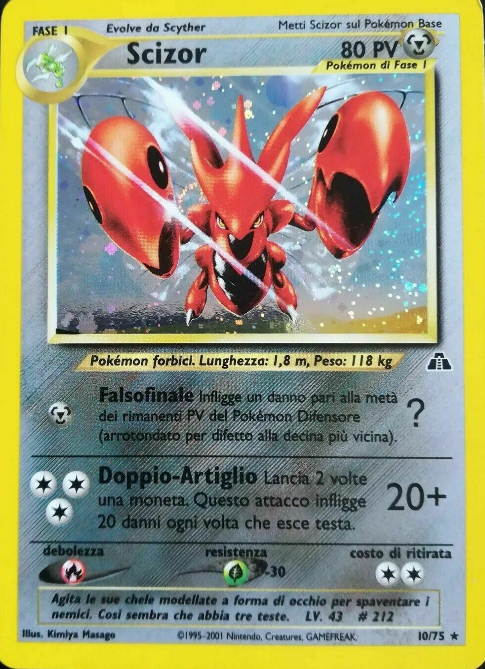 Scizor 010 — Neo Discovery (Italian Pokémon TCG card)
