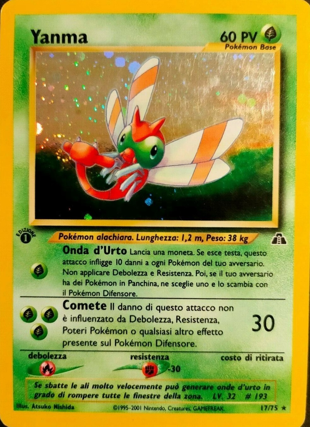 Yanma 017 — Neo Discovery (Italian Pokémon TCG card)