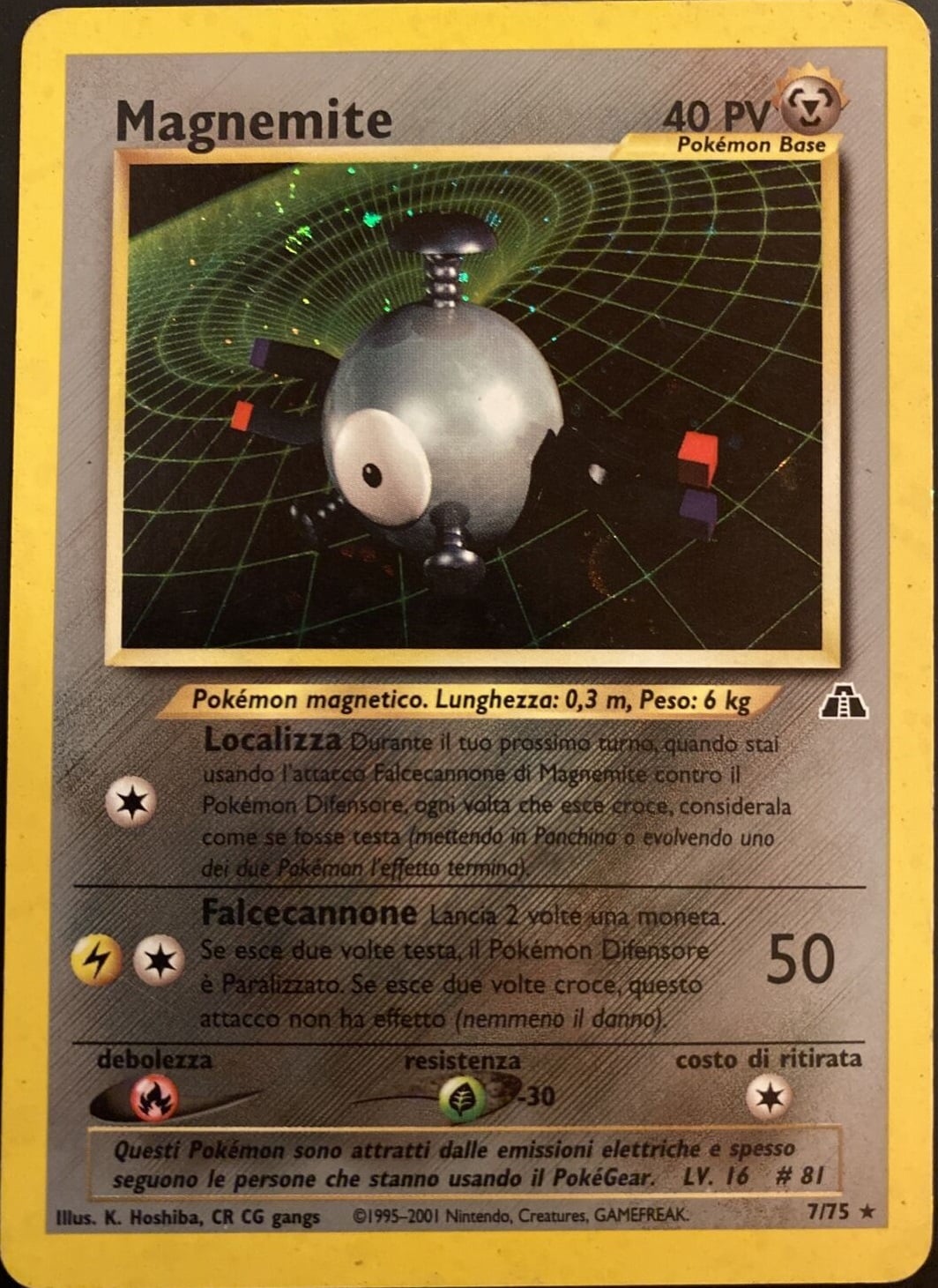 Magnemite 026 — Neo Discovery (Italian Pokémon TCG card)