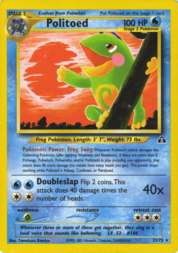 Politoed 027 — Neo Discovery (Italian Pokémon TCG card)