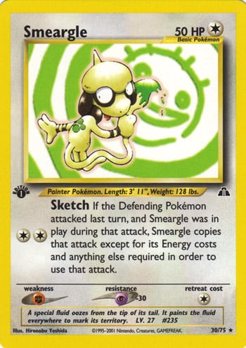 Smeargle 030 — Neo Discovery (Italian Pokémon TCG card)