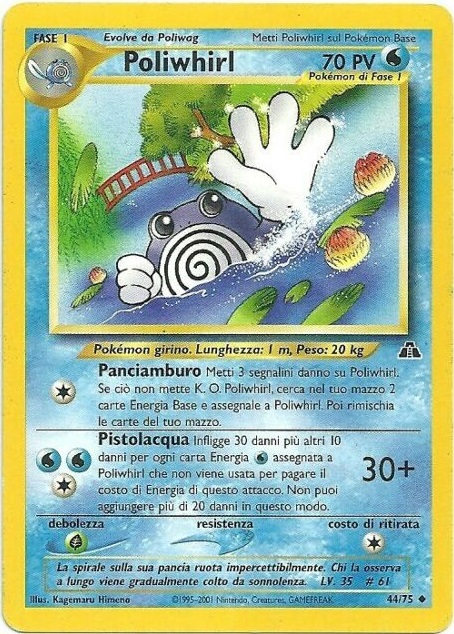 Poliwhirl 044 — Neo Discovery (Italian Pokémon TCG card)