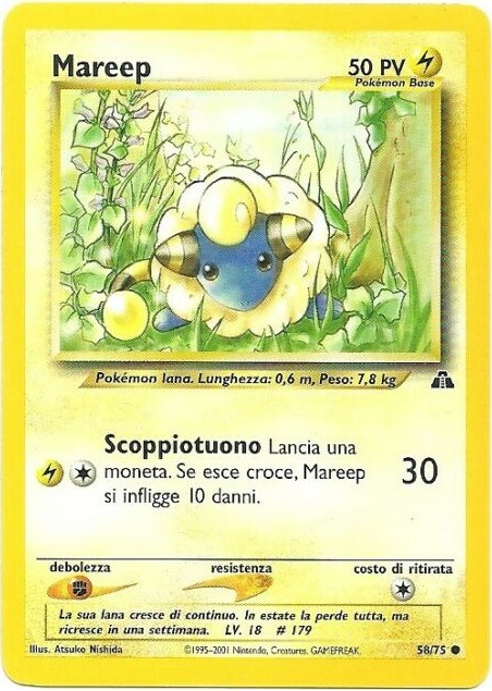 Mareep 058 — Neo Discovery (Italian Pokémon TCG card)