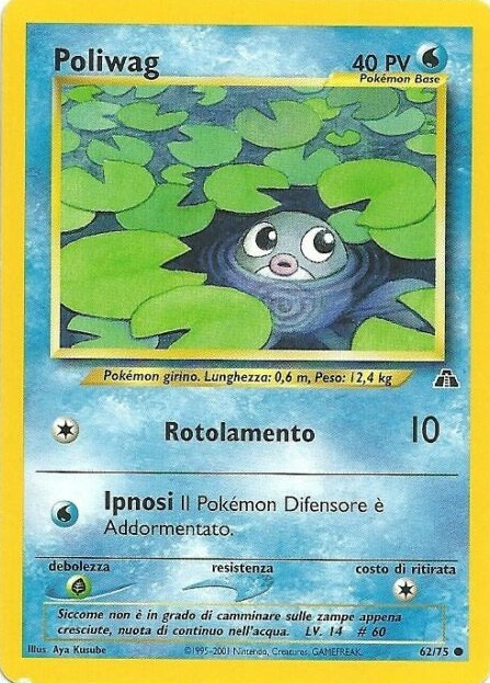Poliwag 062 — Neo Discovery (Italian Pokémon TCG card)
