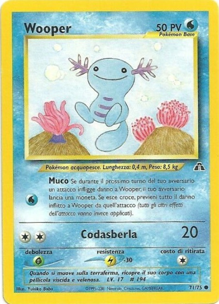 Wooper 071 — Neo Discovery (Italian Pokémon TCG card)