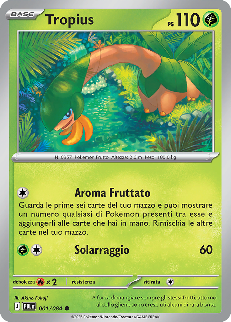 Tropius 001 — Buio Pesto (Italian Pokémon TCG card)