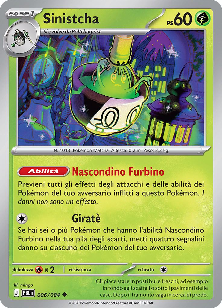 Sinistcha 006 — Buio Pesto (Italian Pokémon TCG card)