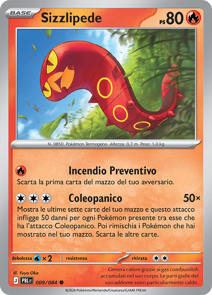 Sizzlipede 009 — Buio Pesto (Italian Pokémon TCG card)
