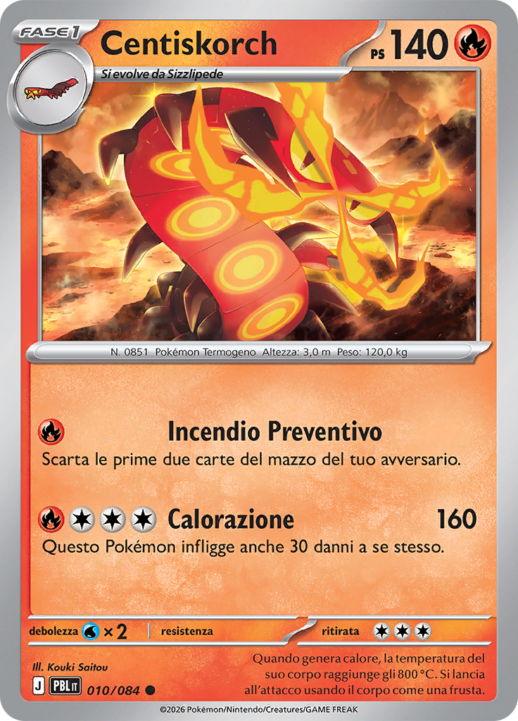 Centiskorch 010 — Buio Pesto (Italian Pokémon TCG card)