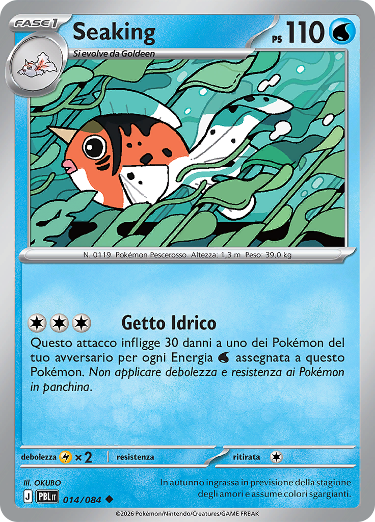 Seaking 014 — Buio Pesto (Italian Pokémon TCG card)