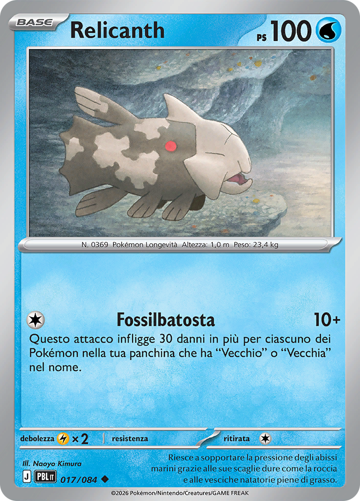 Relicanth 017 — Buio Pesto (Italian Pokémon TCG card)