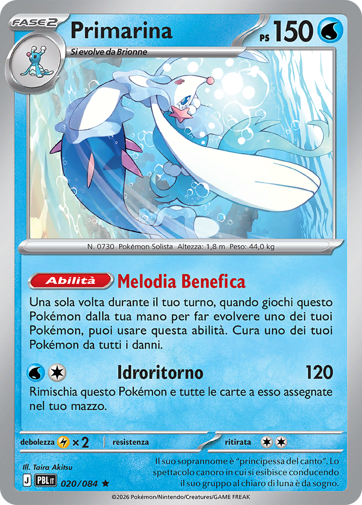 Primarina 020 — Buio Pesto (Italian Pokémon TCG card)
