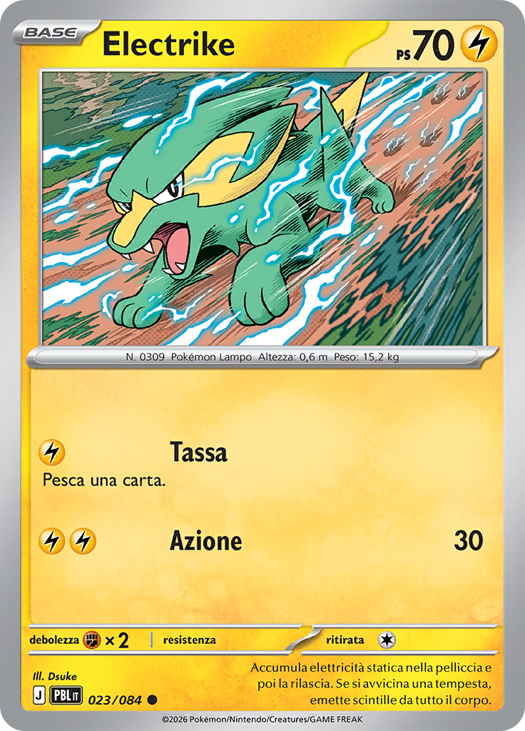 Electrike 023 — Buio Pesto (Italian Pokémon TCG card)