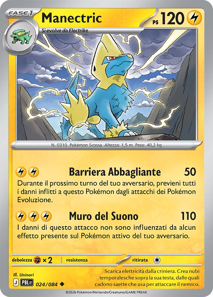 Manectric 024 — Buio Pesto (Italian Pokémon TCG card)