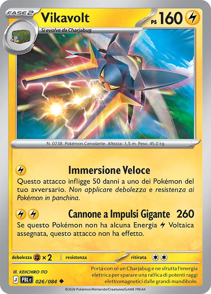 Vikavolt 026 — Buio Pesto (Italian Pokémon TCG card)