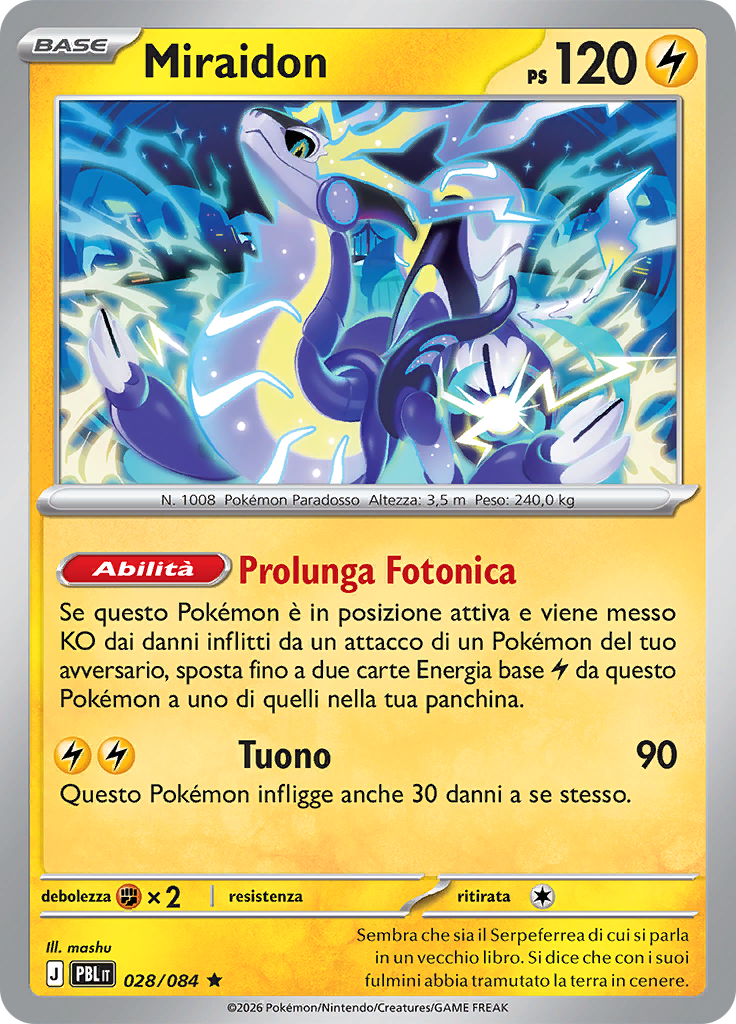 Miraidon 028 — Buio Pesto (Italian Pokémon TCG card)