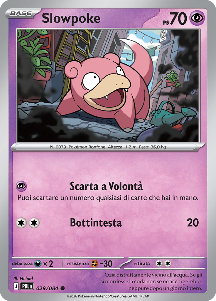 Slowpoke 029 — Buio Pesto (Italian Pokémon TCG card)