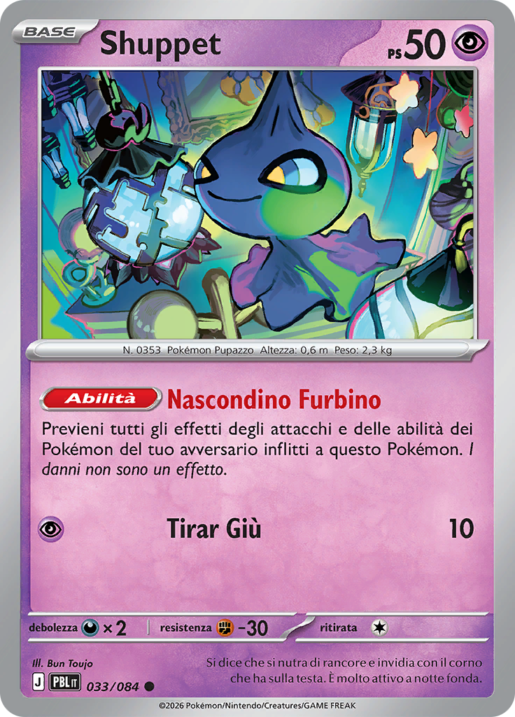 Shuppet 033 — Buio Pesto (Italian Pokémon TCG card)