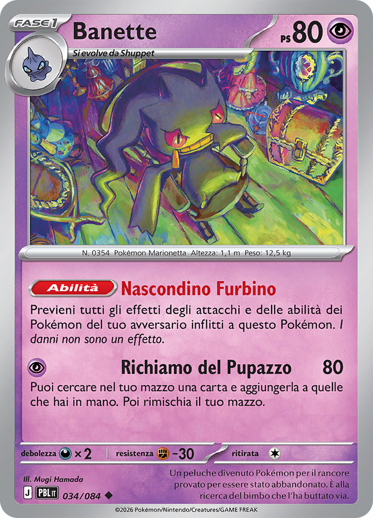 Banette 034 — Buio Pesto (Italian Pokémon TCG card)