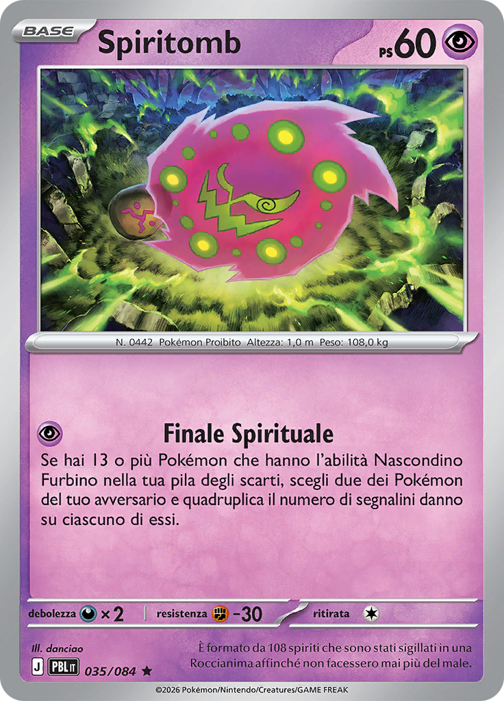 Spiritomb 035 — Buio Pesto (Italian Pokémon TCG card)