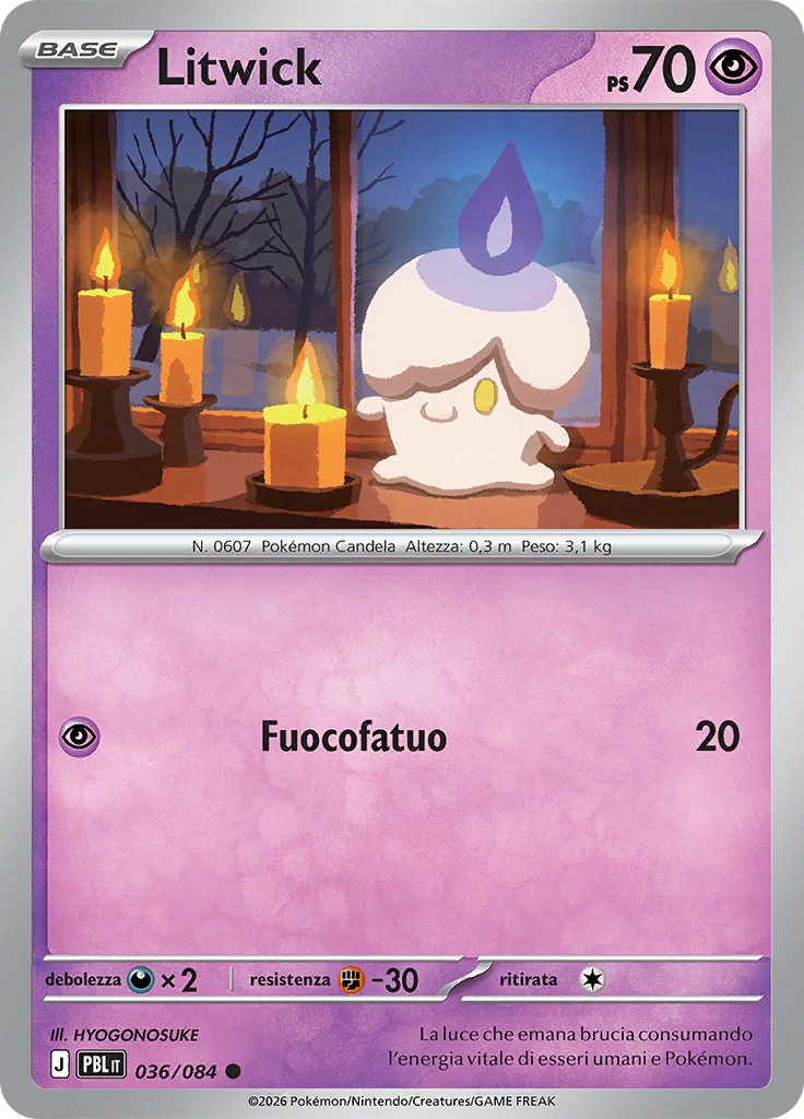 Litwick 036 — Buio Pesto (Italian Pokémon TCG card)