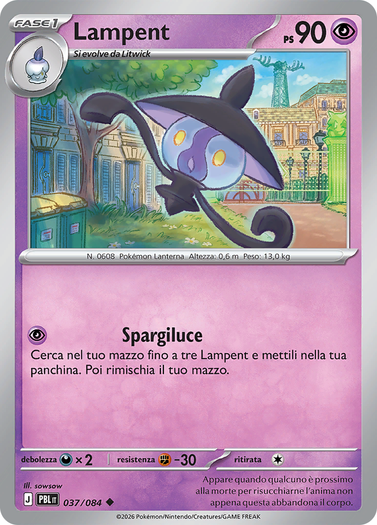 Lampent 037 — Buio Pesto (Italian Pokémon TCG card)