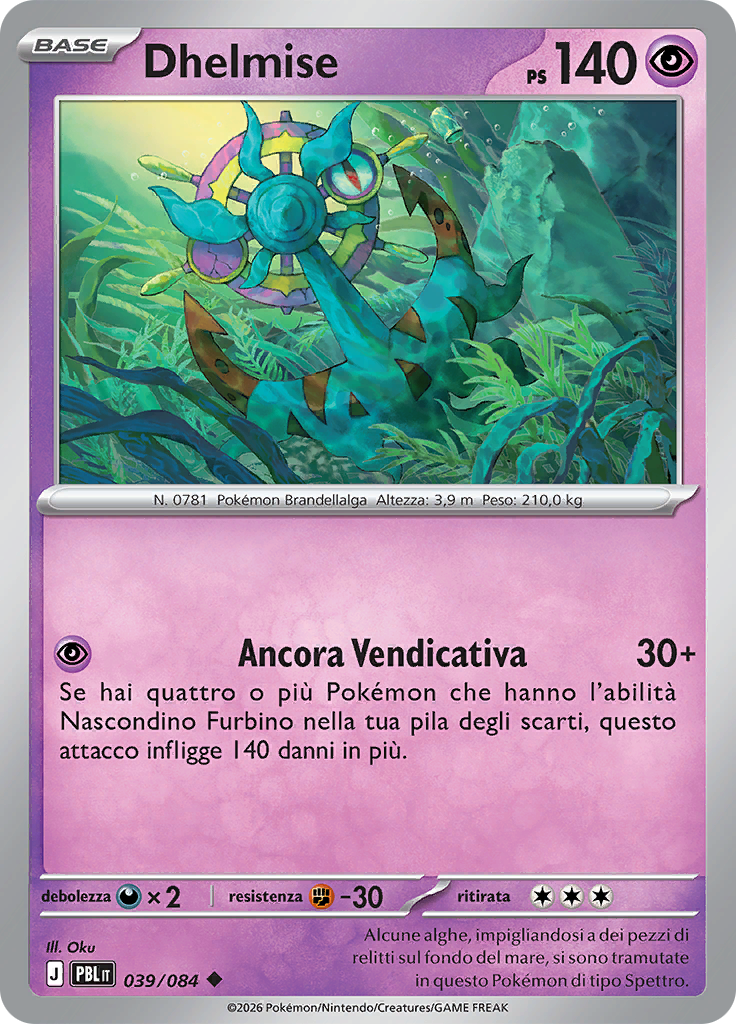 Dhelmise 039 — Buio Pesto (Italian Pokémon TCG card)