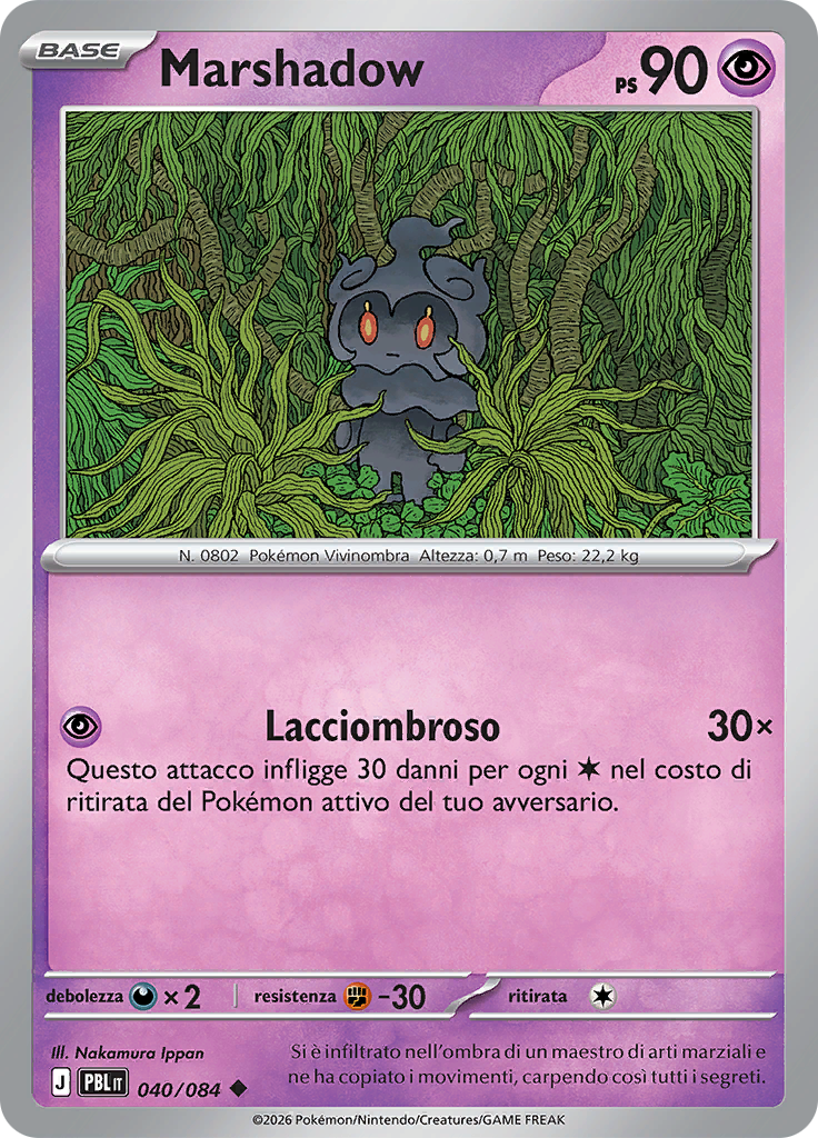Marshadow 040 — Buio Pesto (Italian Pokémon TCG card)