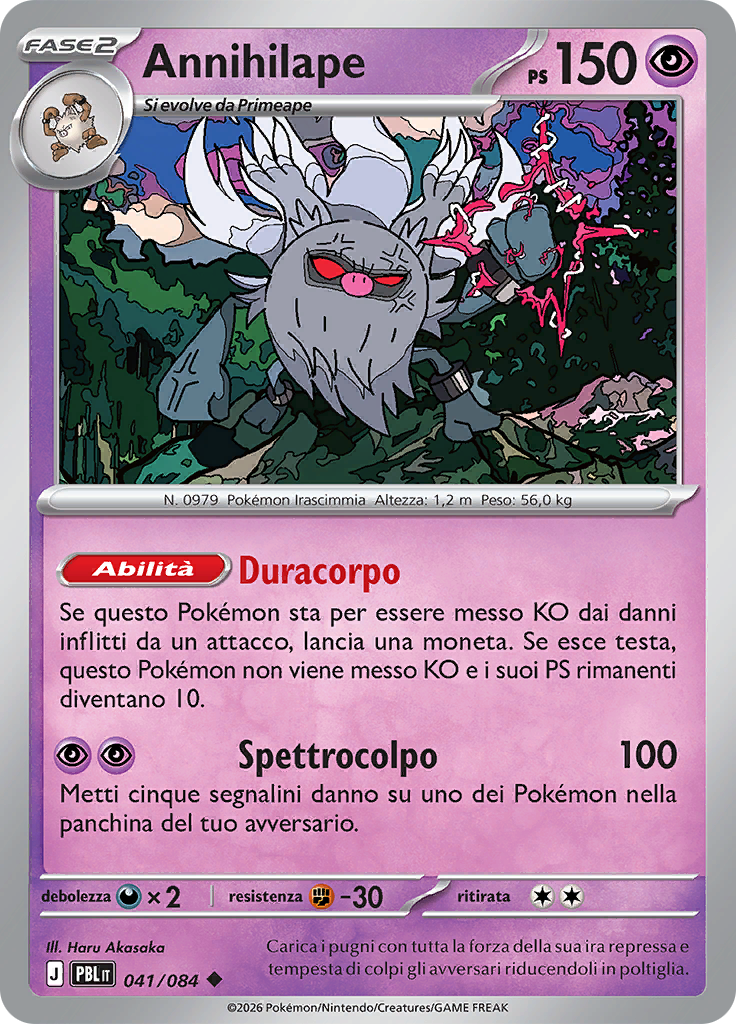 Annihilape 041 — Buio Pesto (Italian Pokémon TCG card)