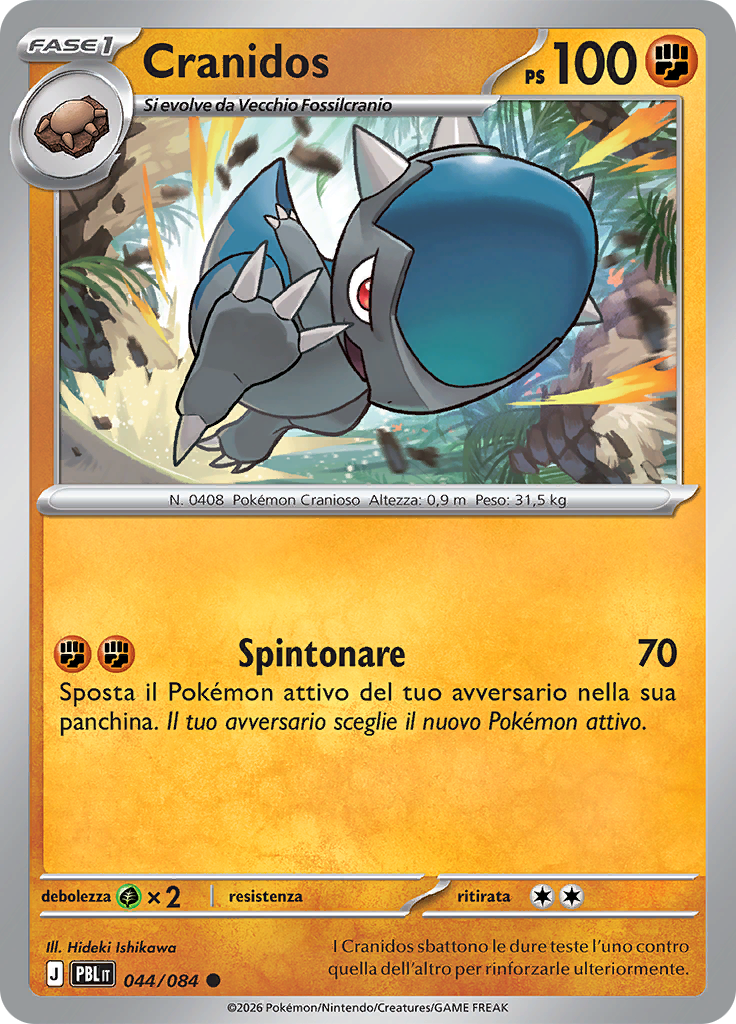 Cranidos 044 — Buio Pesto (Italian Pokémon TCG card)