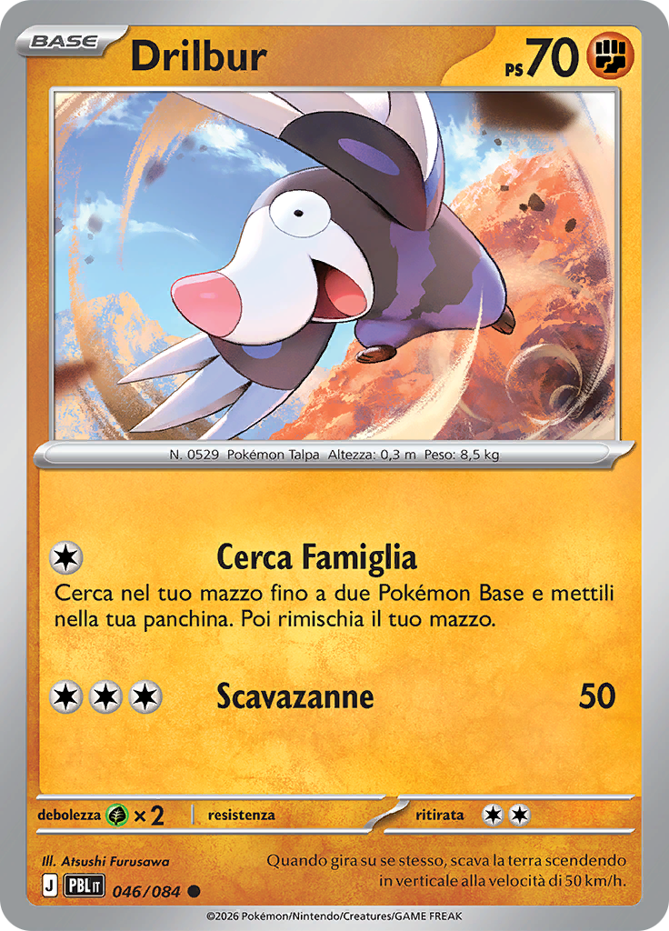 Drilbur 046 — Buio Pesto (Italian Pokémon TCG card)