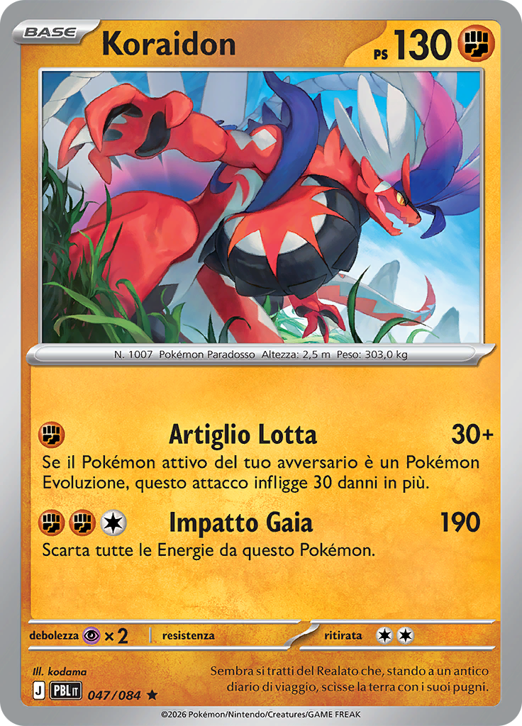Koraidon 047 — Buio Pesto (Italian Pokémon TCG card)