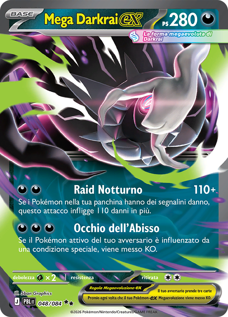 Mega Darkrai-ex 048 — Buio Pesto (Italian Pokémon TCG card)