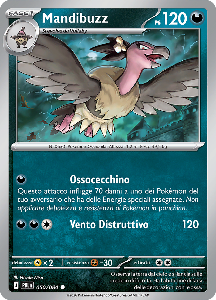 Mandibuzz 050 — Buio Pesto (Italian Pokémon TCG card)