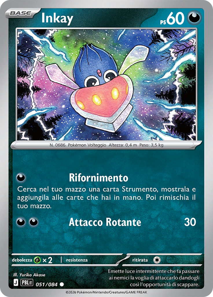 Inkay 051 — Buio Pesto (Italian Pokémon TCG card)
