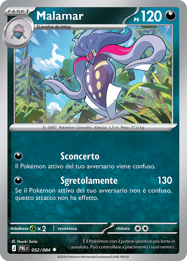 Malamar 052 — Buio Pesto (Italian Pokémon TCG card)