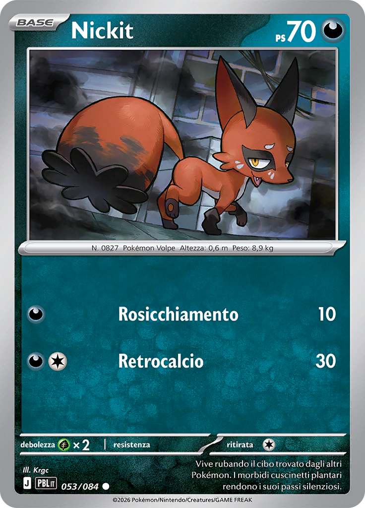 Nickit 053 — Buio Pesto (Italian Pokémon TCG card)