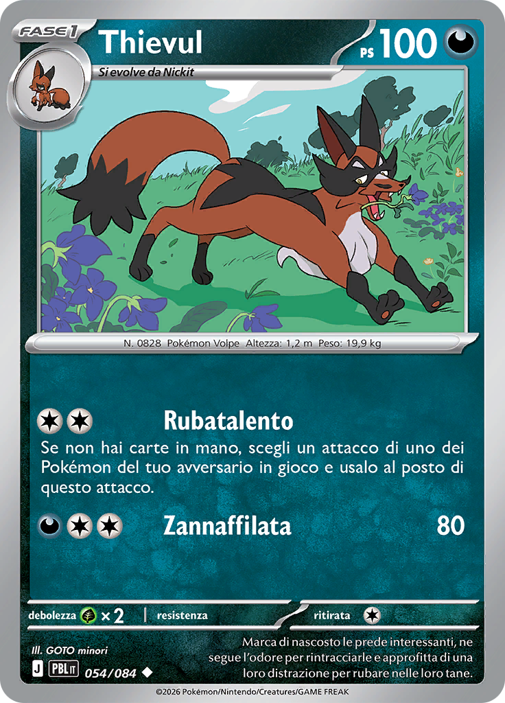 Thievul 054 — Buio Pesto (Italian Pokémon TCG card)