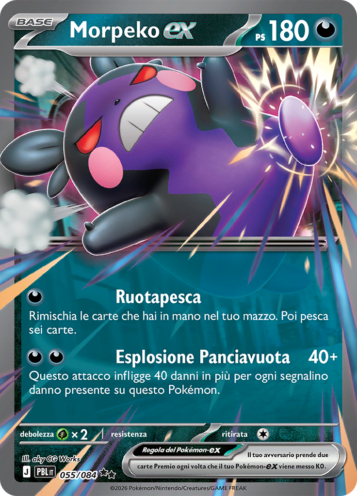 Morpeko-ex 055 — Buio Pesto (Italian Pokémon TCG card)