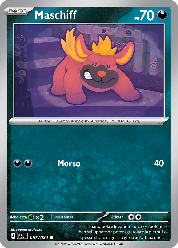 Maschiff 057 — Buio Pesto (Italian Pokémon TCG card)