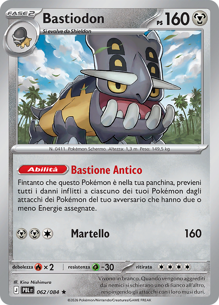 Bastiodon 062 — Buio Pesto (Italian Pokémon TCG card)