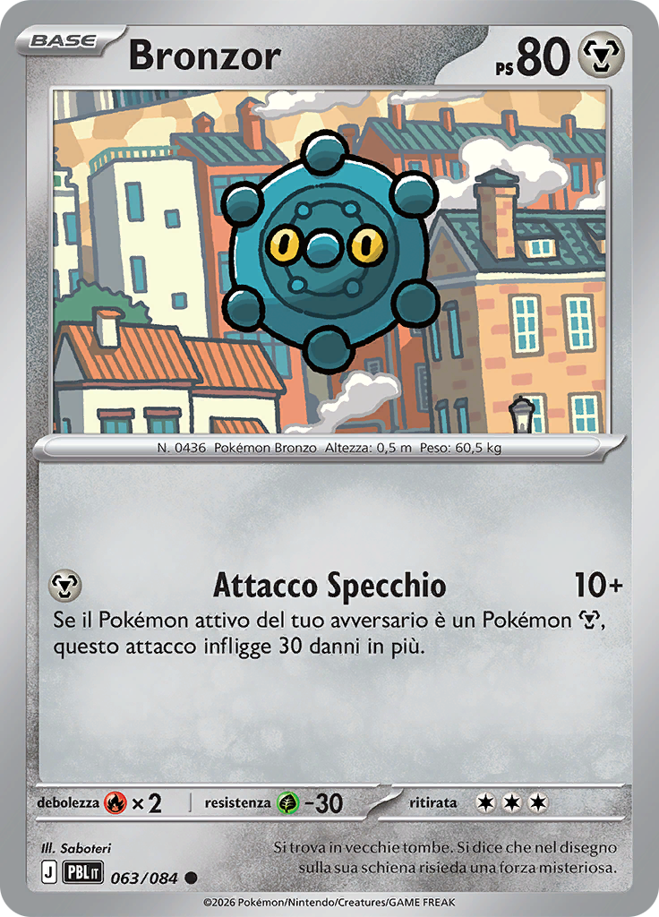 Bronzor 063 — Buio Pesto (Italian Pokémon TCG card)