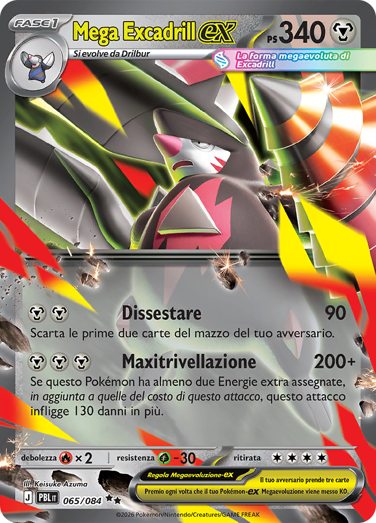 Mega Excadrill-ex 065 — Buio Pesto (Italian Pokémon TCG card)