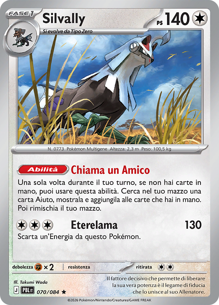 Silvally 070 — Buio Pesto (Italian Pokémon TCG card)