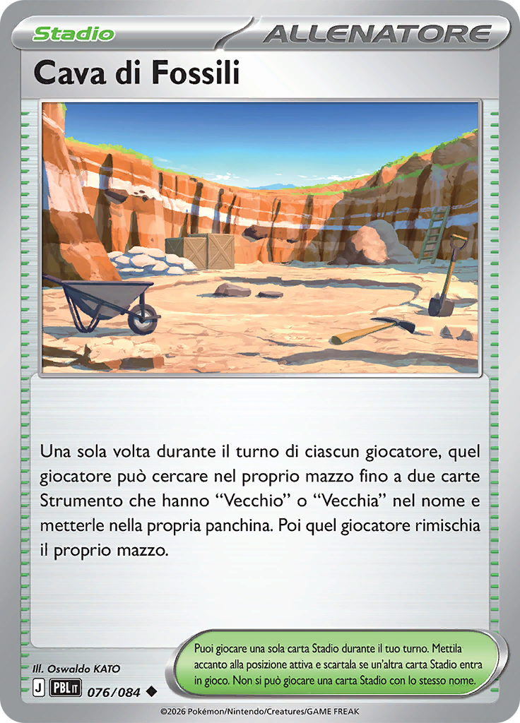 Cava di Fossili 076 — Buio Pesto (Italian Pokémon TCG card)
