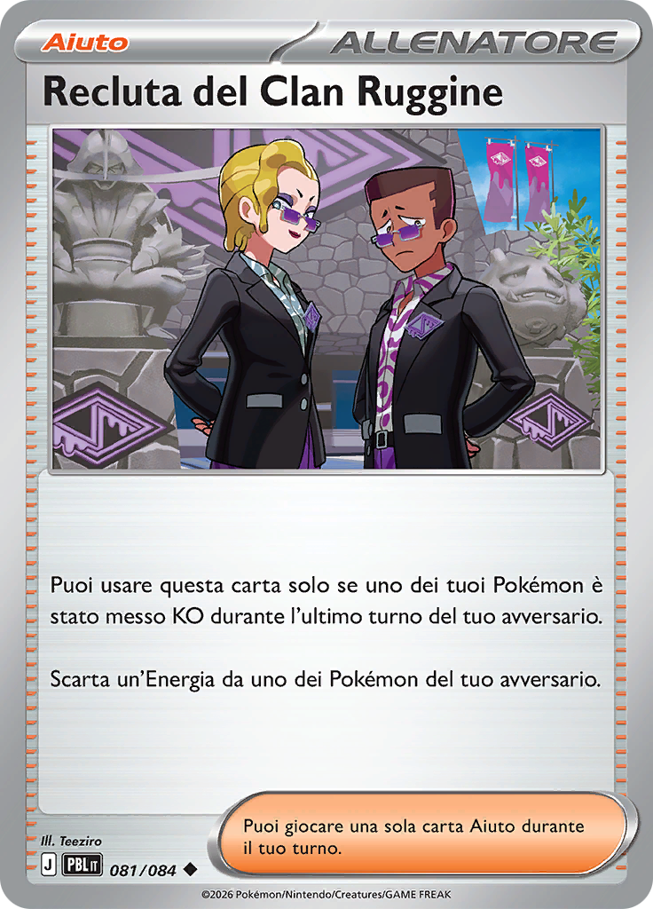 Recluta del Clan Ruggine 081 — Buio Pesto (Italian Pokémon TCG card)