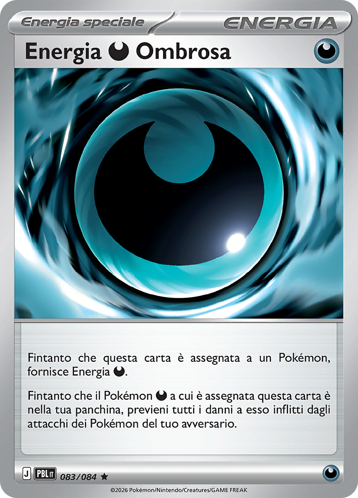 Energia Oscurità Ombrosa 083 — Buio Pesto (Italian Pokémon TCG card)