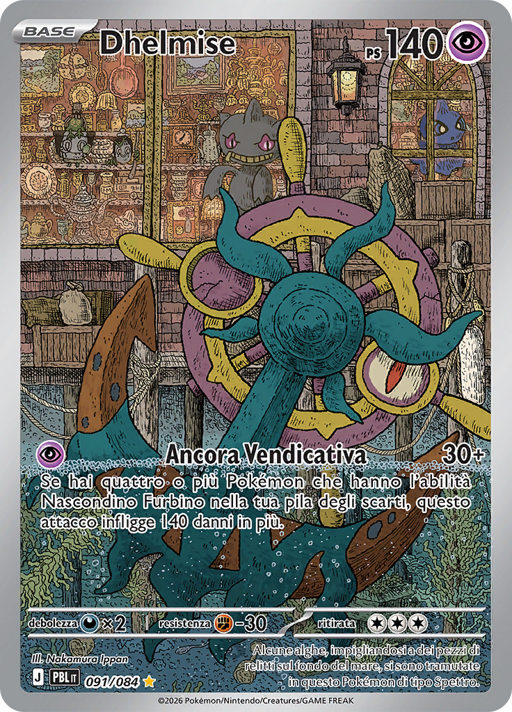 Dhelmise 091 — Buio Pesto (Italian Pokémon TCG card)