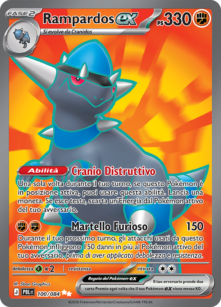 Rampardos-ex 100 — Buio Pesto (Italian Pokémon TCG card)